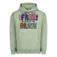 Pigment Oil Green land of the beacause of the brave Urban Hoodie - CowhideDigitalArt