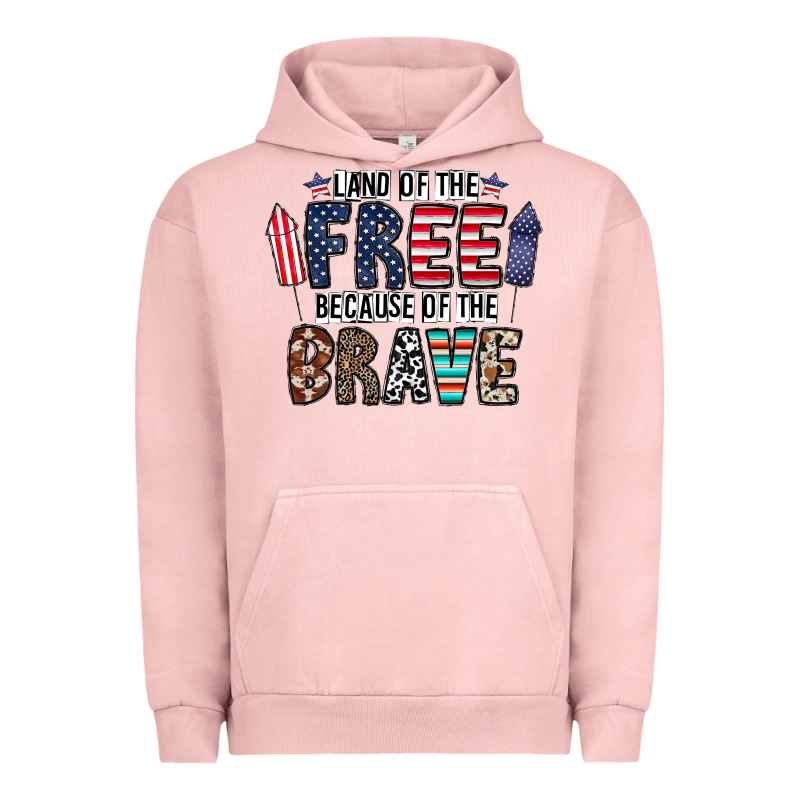 Land Of The Beacause Of The Brave Urban Hoodie by CowhideDigitalArt | Teevron