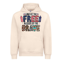 Sandshell land of the beacause of the brave Urban Hoodie - CowhideDigitalArt