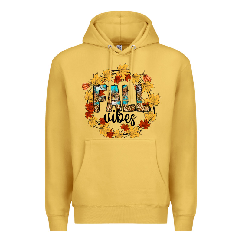 Fall Vibes Premium Hoodie by CowhideDigitalArt | Teevron