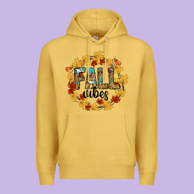 Fall Vibes Premium Hoodie Designed By Cowhidedigitalart
