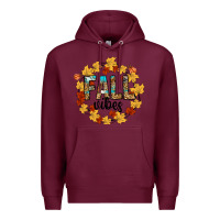 Burgundy fall vibes Premium Hoodie - CowhideDigitalArt