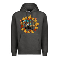 Charcoal Heather fall vibes Premium Hoodie - CowhideDigitalArt