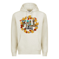 Oatmeal Heather fall vibes Premium Hoodie - CowhideDigitalArt