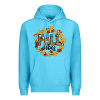 Ocean Blue fall vibes Premium Hoodie - CowhideDigitalArt
