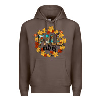 Coffee fall vibes Premium Hoodie - CowhideDigitalArt