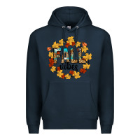 Navy fall vibes Premium Hoodie - CowhideDigitalArt