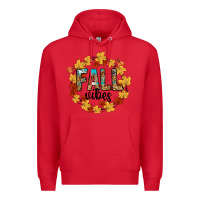 Red fall vibes Premium Hoodie - CowhideDigitalArt