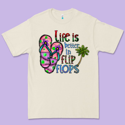 Life Is Better İn Flip Flops Premium Tee Designed By Cowhidedigitalart