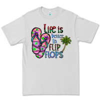 Dove Grey life is better İn flip flops Premium Tee - CowhideDigitalArt