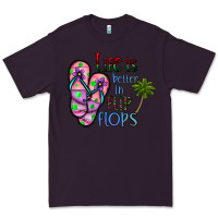 Plum life is better İn flip flops Premium Tee - CowhideDigitalArt