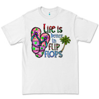White life is better İn flip flops Premium Tee - CowhideDigitalArt