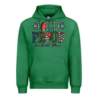 Emerald loud proud football mom Urban Hoodie - CowhideDigitalArt