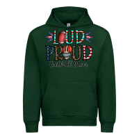 Forest Green loud proud football mom Urban Hoodie - CowhideDigitalArt