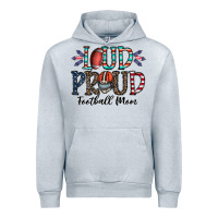 Heather Grey loud proud football mom Urban Hoodie - CowhideDigitalArt
