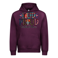 Mauve Wine loud proud football mom Urban Hoodie - CowhideDigitalArt