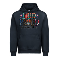 Navy loud proud football mom Urban Hoodie - CowhideDigitalArt