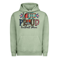 Pigment Oil Green loud proud football mom Urban Hoodie - CowhideDigitalArt