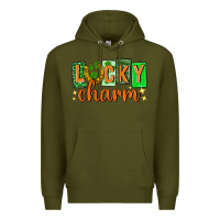 Army Green Lucky charm st. patricks day Premium Hoodie - Neo Western
