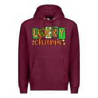 Burgundy Lucky charm st. patricks day Premium Hoodie - Neo Western
