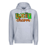 Heather Grey Lucky charm st. patricks day Premium Hoodie - Neo Western