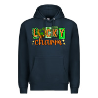 Navy Lucky charm st. patricks day Premium Hoodie - Neo Western