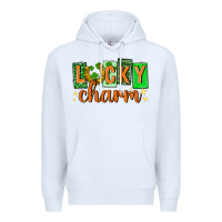 White Lucky charm st. patricks day Premium Hoodie - Neo Western