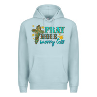 Blue Mist pray more worry less Premium Hoodie - HRA Design Shop