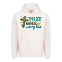 Pale Pink pray more worry less Premium Hoodie - HRA Design Shop