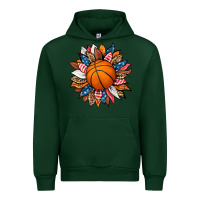 Forest Green basketball sunflower Urban Hoodie - HRA Design Shop
