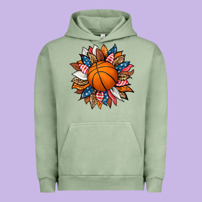 Basketball Sunflower Urban Hoodie Designed By Hra Design Shop