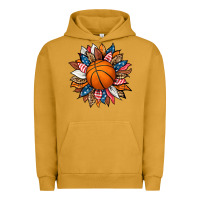 Pigment Peanut Butter basketball sunflower Urban Hoodie - HRA Design Shop