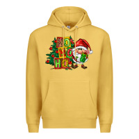 Antique Gold ho ho ho santa gnomes Premium Hoodie - FaDigitalArtStudio