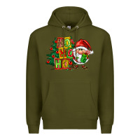 Army Green ho ho ho santa gnomes Premium Hoodie - FaDigitalArtStudio