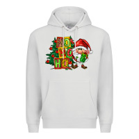 Dove Grey ho ho ho santa gnomes Premium Hoodie - FaDigitalArtStudio