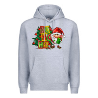 Heather Grey ho ho ho santa gnomes Premium Hoodie - FaDigitalArtStudio
