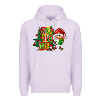 Lilac ho ho ho santa gnomes Premium Hoodie - FaDigitalArtStudio