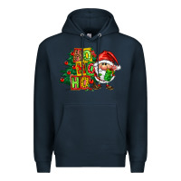 Navy ho ho ho santa gnomes Premium Hoodie - FaDigitalArtStudio