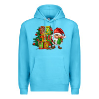 Ocean Blue ho ho ho santa gnomes Premium Hoodie - FaDigitalArtStudio