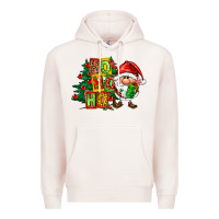 Pale Pink ho ho ho santa gnomes Premium Hoodie - FaDigitalArtStudio