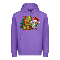 Purple ho ho ho santa gnomes Premium Hoodie - FaDigitalArtStudio