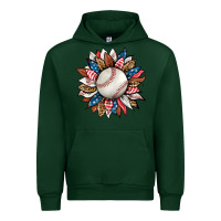 Foreset Green baseball sunflower Urban Hoodie - HRA Design Shop
