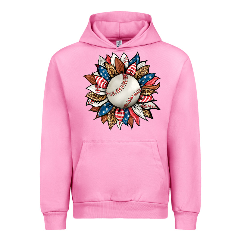 Baseball Sunflower Urban Hoodie by HRA Design Shop | Teevron