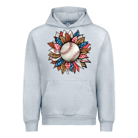 Heather Grey baseball sunflower Urban Hoodie - HRA Design Shop