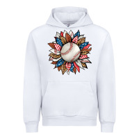 White baseball sunflower Urban Hoodie - HRA Design Shop
