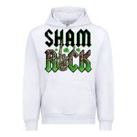 White St. Patrick's shamrock Urban Hoodie - OliviaCreatesArt