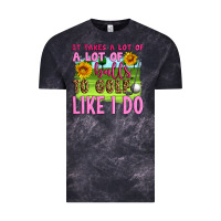 Cloud Black it takes a lot of a lot of balls to golf like i do Vintage Tee - Artiststas