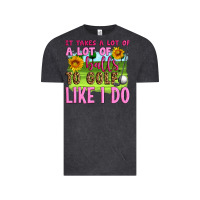 Vintage Black it takes a lot of a lot of balls to golf like i do Vintage Tee - Artiststas