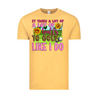 Vintage Mustard it takes a lot of a lot of balls to golf like i do Vintage Tee - Artiststas