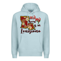 Blue Mist ho ho home is in louisiana Premium Hoodie - FaDigitalArtStudio